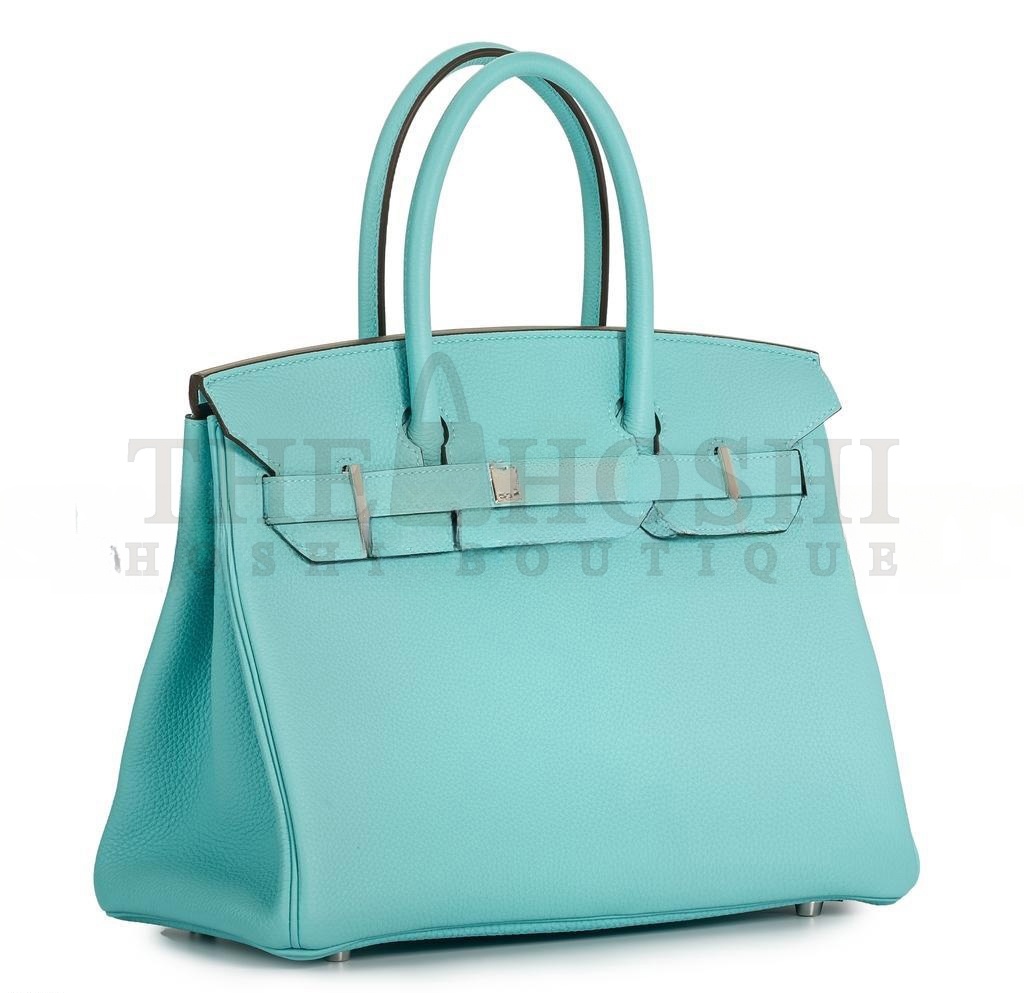 H**me5 BIRKIN 30 TOGO LEATHER MACARON BLUE SILVER BUCKLE BAG BK353PTGSS (30*23*15cm) Master Quality
